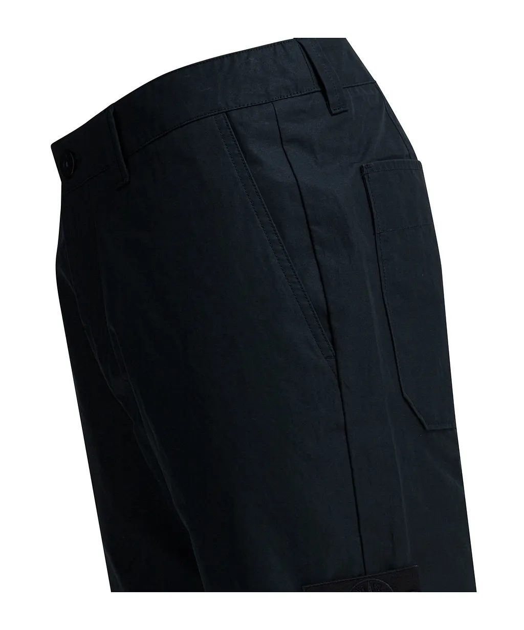 Stone Island Logo Patch Straight-Leg Trousers