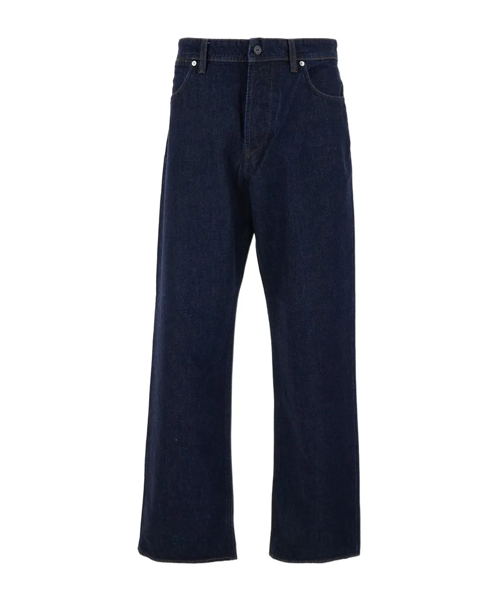 Stone Island Logo Patch Straight-Leg Jeans