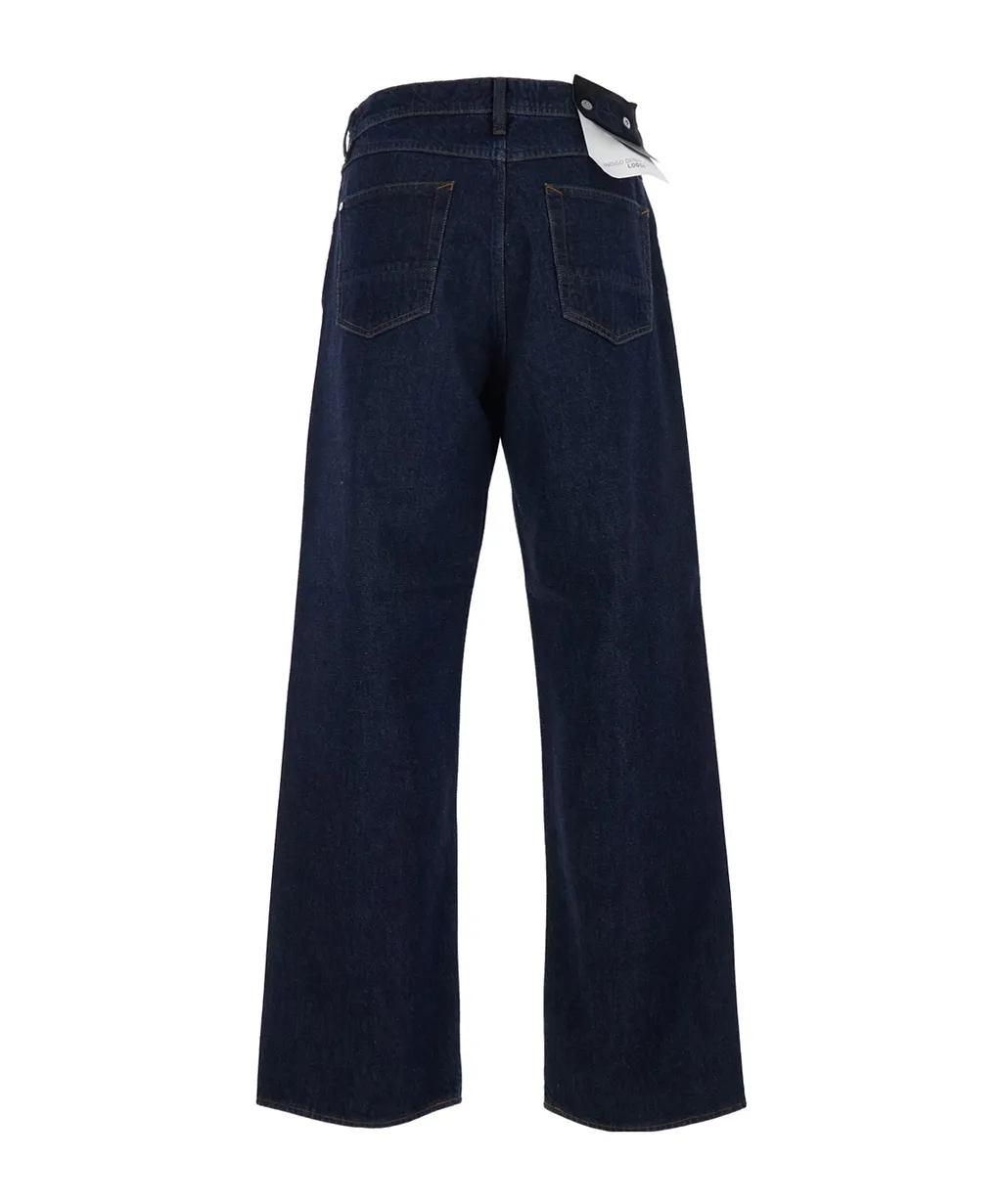 Stone Island Logo Patch Straight-Leg Jeans