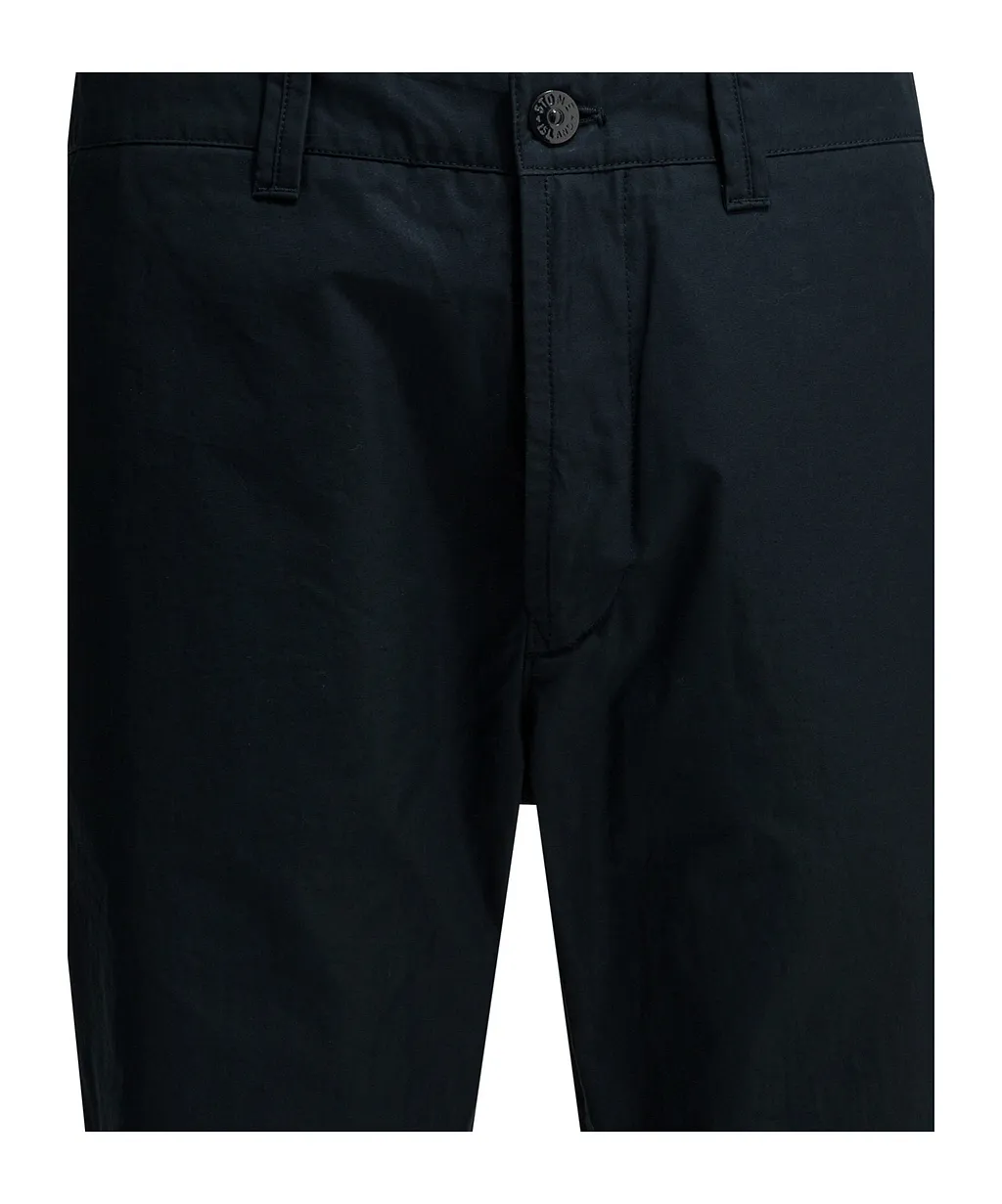 Stone Island Logo Patch Straight-Leg Trousers