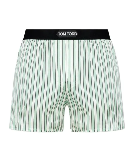 Striped Logo-Waistband Boxers