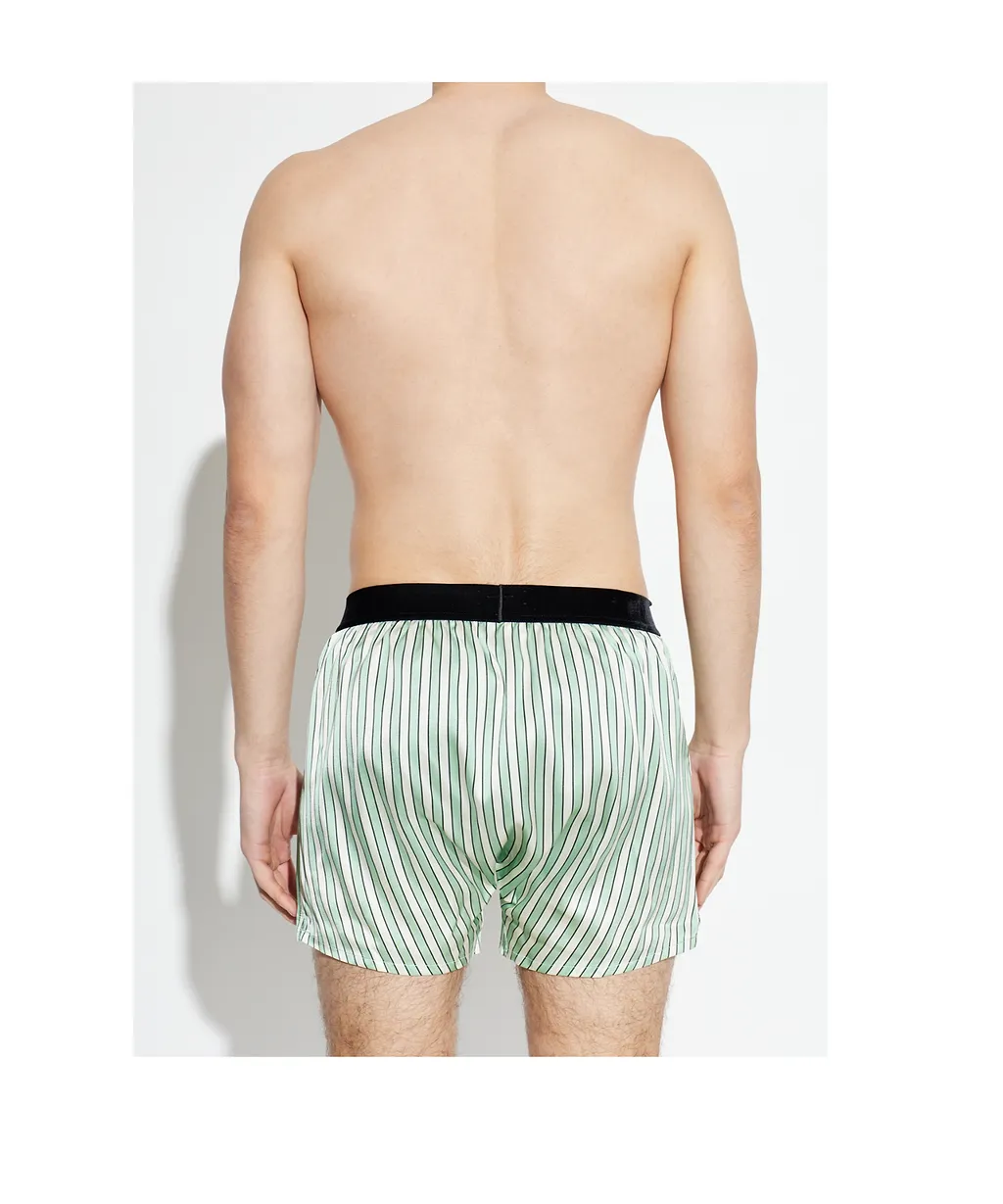Striped Logo-Waistband Boxers