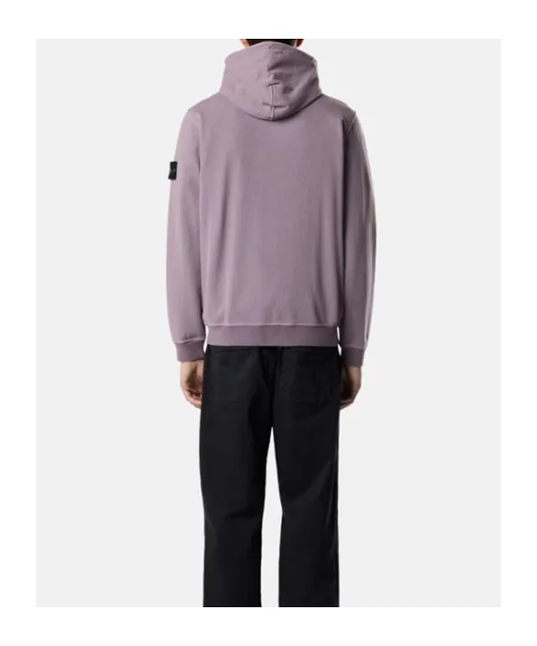 Stone Island Logo Patch Zip-Up Hoodie