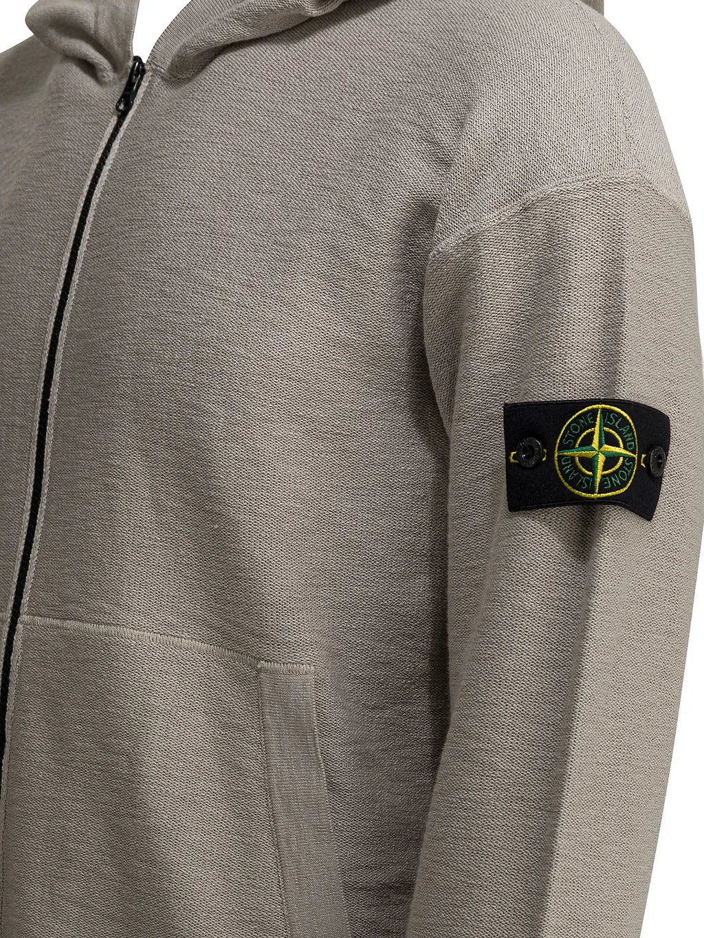 Stone Island Logo Patch Zip-Up Jacket