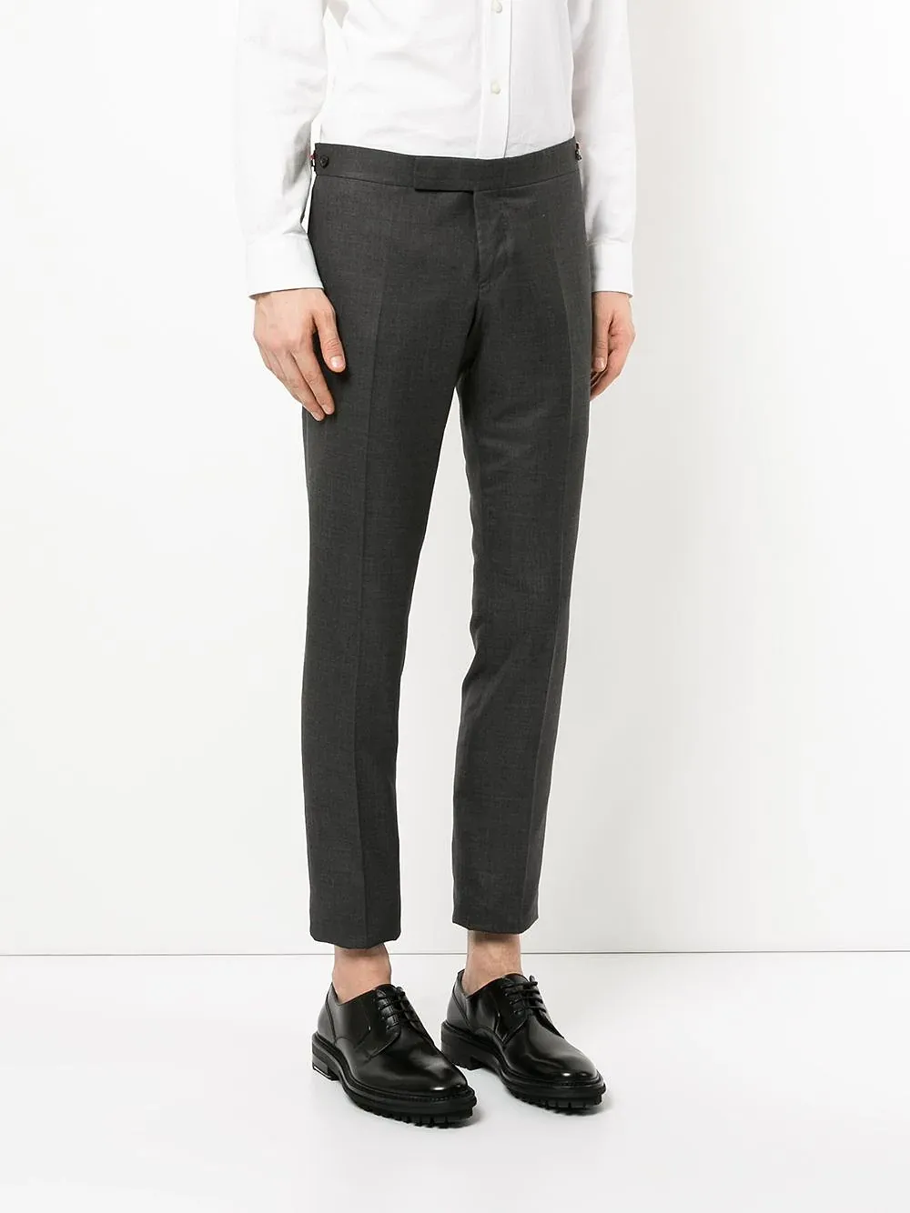 Low Rise Skinny Side Tab Trouser In Super 120’S Twill