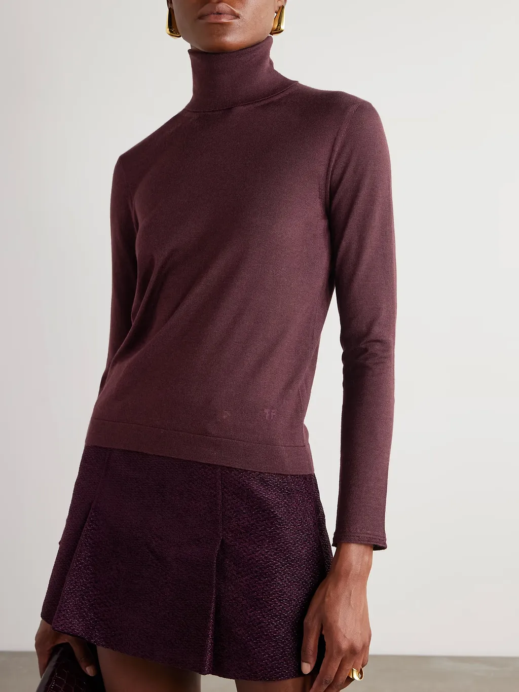 Cashmere Blend Turtleneck Sweater