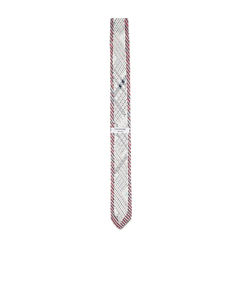 Plaid Check Silk Knit Rwb Tie