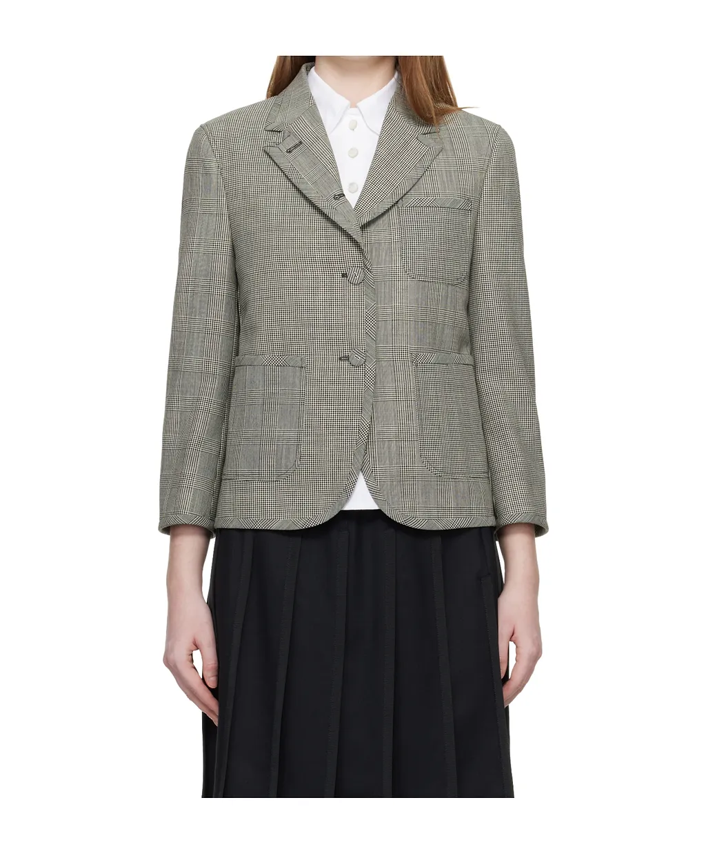 Plaid Wool Suit Jacket