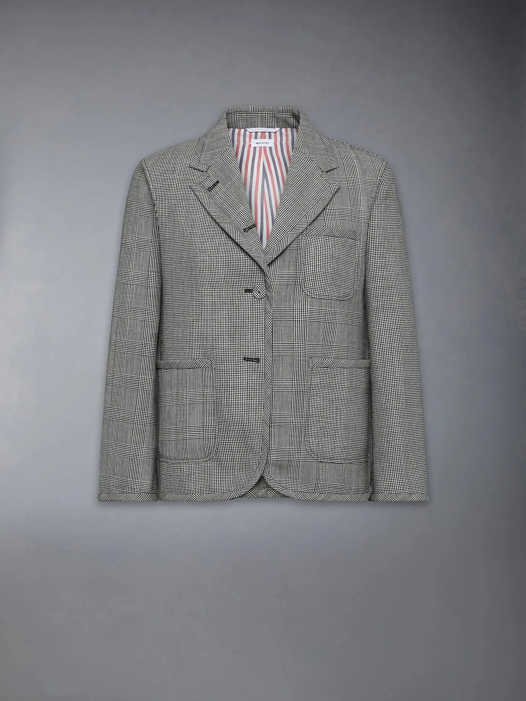 Plaid Wool Suit Jacket