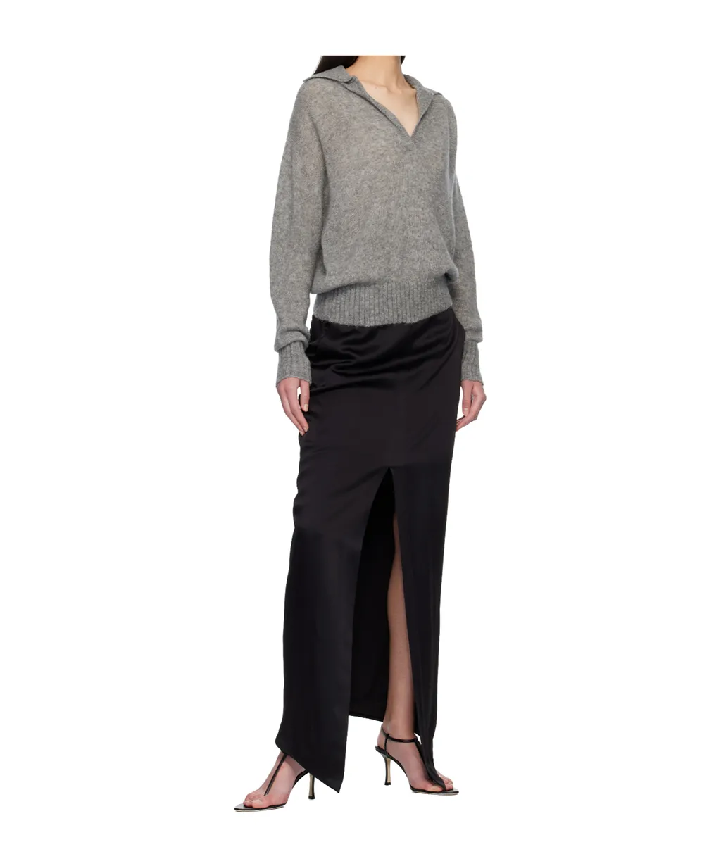 Cashmere Blend Long-Sleeved Polo Shirt