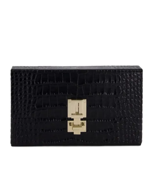 Crocodile-Patterned Handbag
