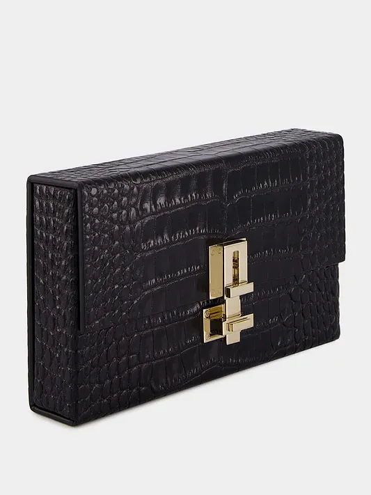 Crocodile-Patterned Handbag