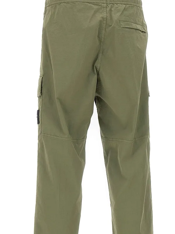 Stone Island Logo Patch Loose Cargo Pants