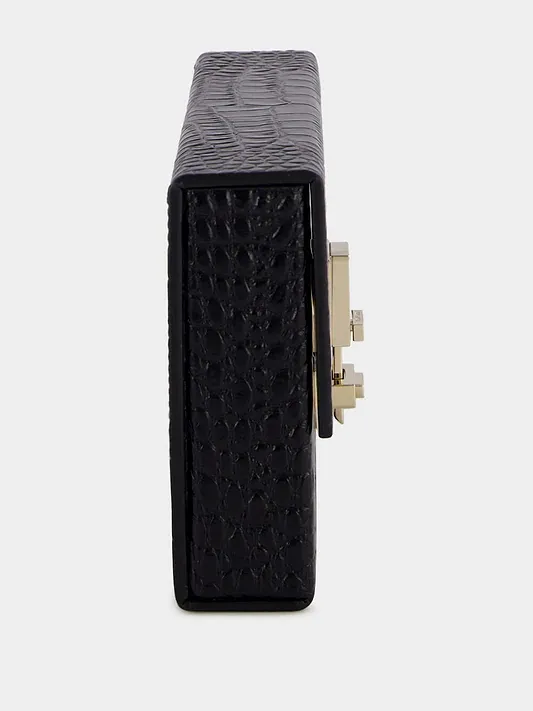 Crocodile-Patterned Handbag