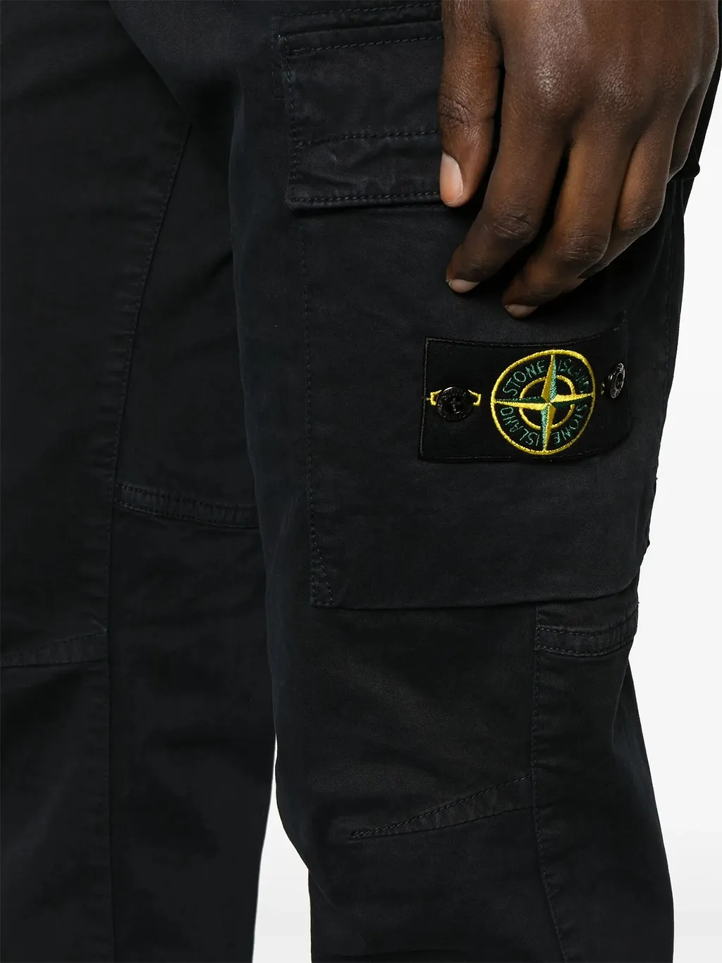 Stone Island Logo Patch Cargo Pants