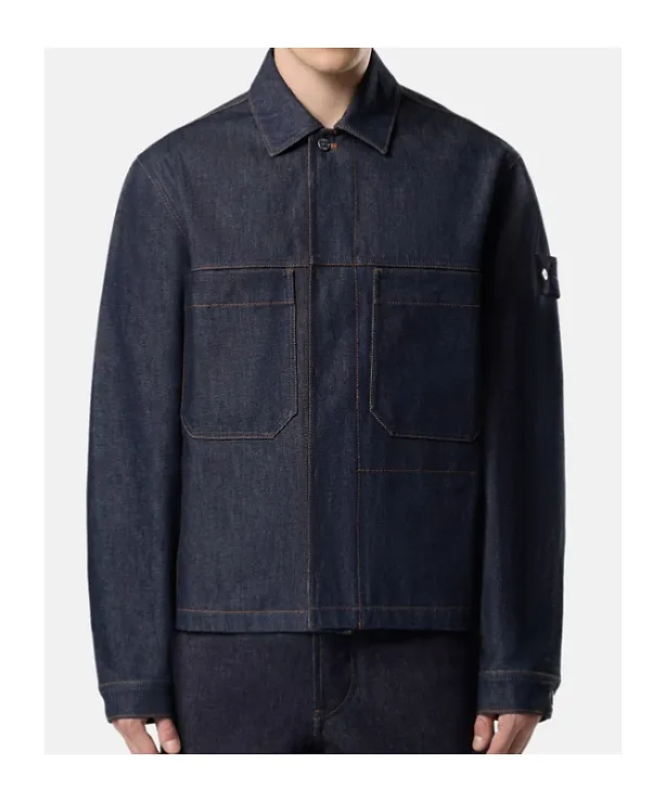 Stone Island Logo Patch Denim Jacket