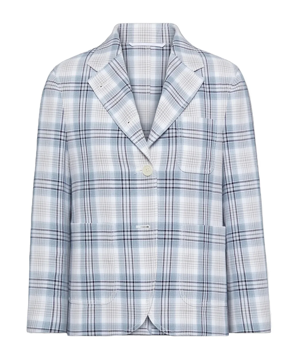 Short Plaid Blazer