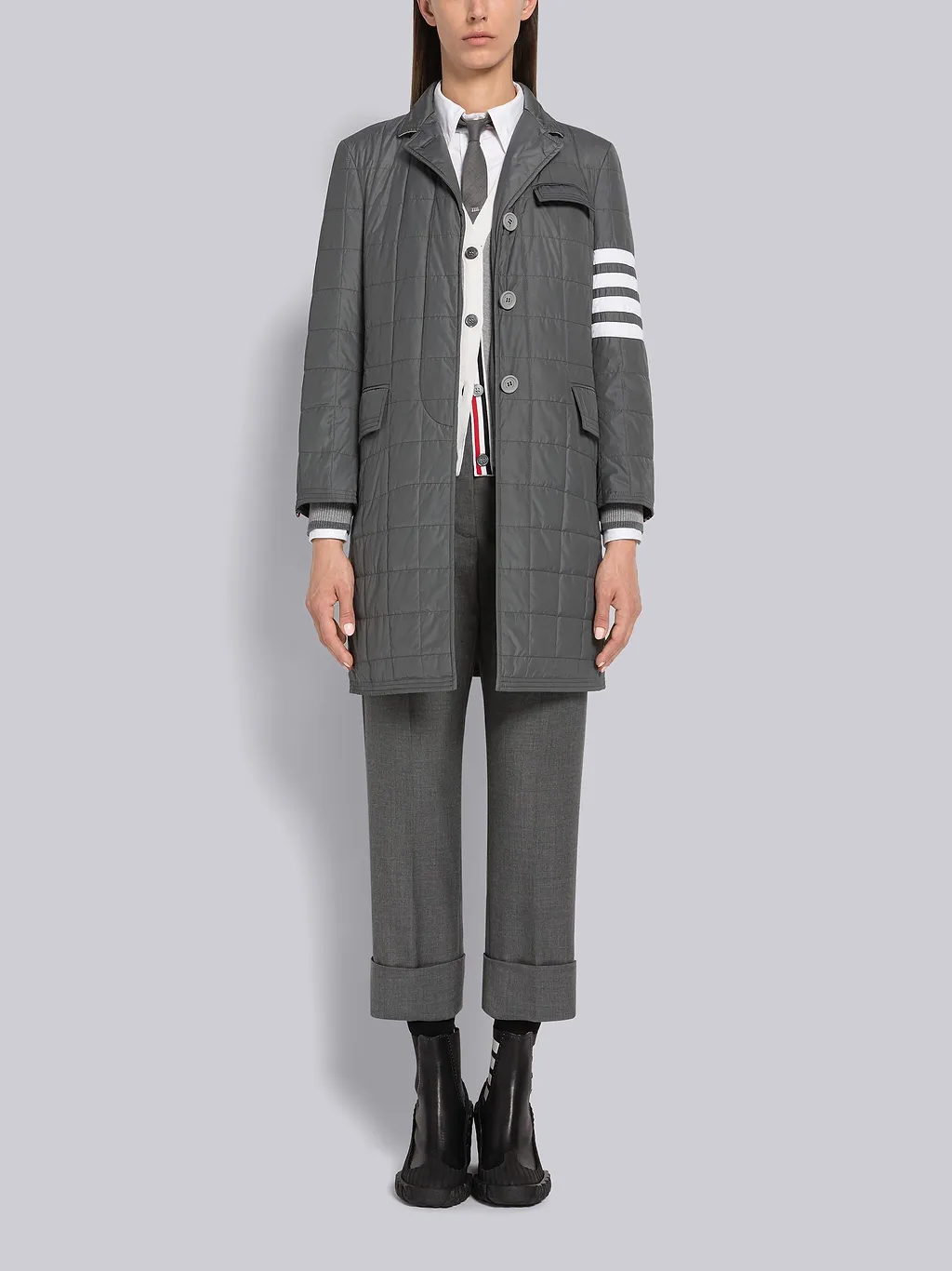 Stripe Detail Down Jacket