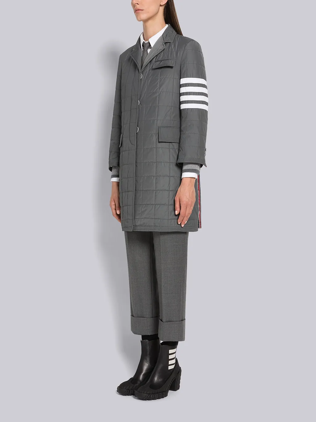 Stripe Detail Down Jacket