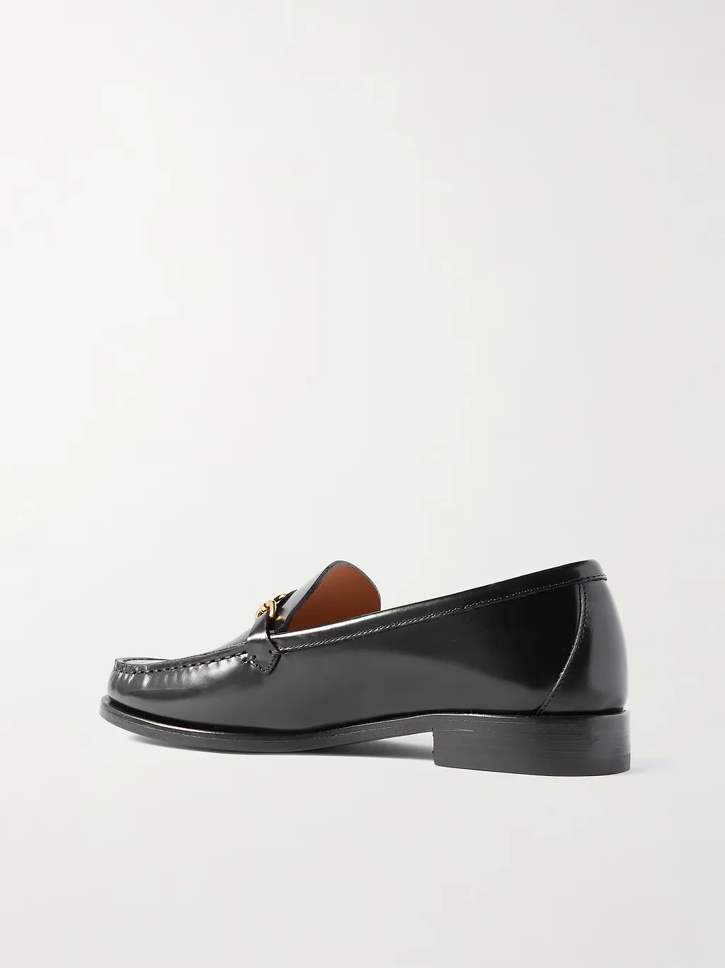 Embellished Leather Loafers