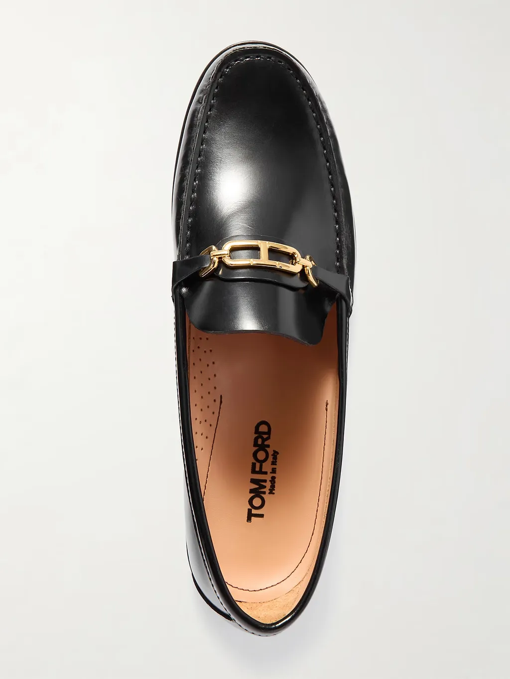 Embellished Leather Loafers