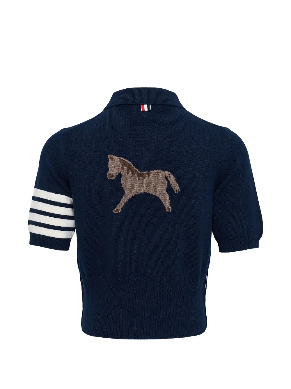 Thom Browne 4 Bar Button Detailed Polo Shirt