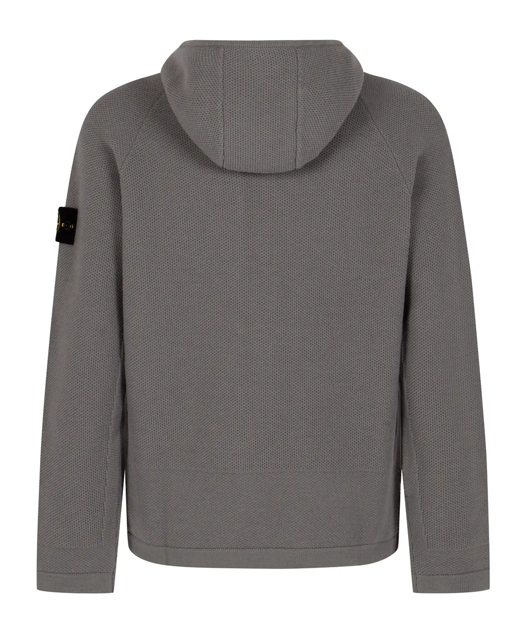 Stone Island Zip-Up Hooded Cardigan