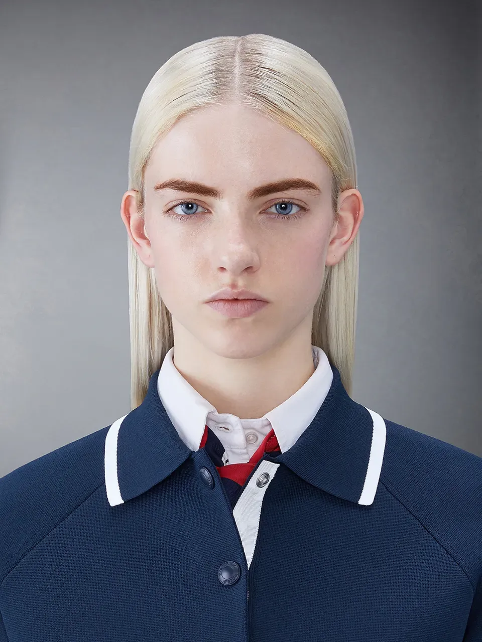 Thom Browne 4-Bar Striped Button-Up Jacket