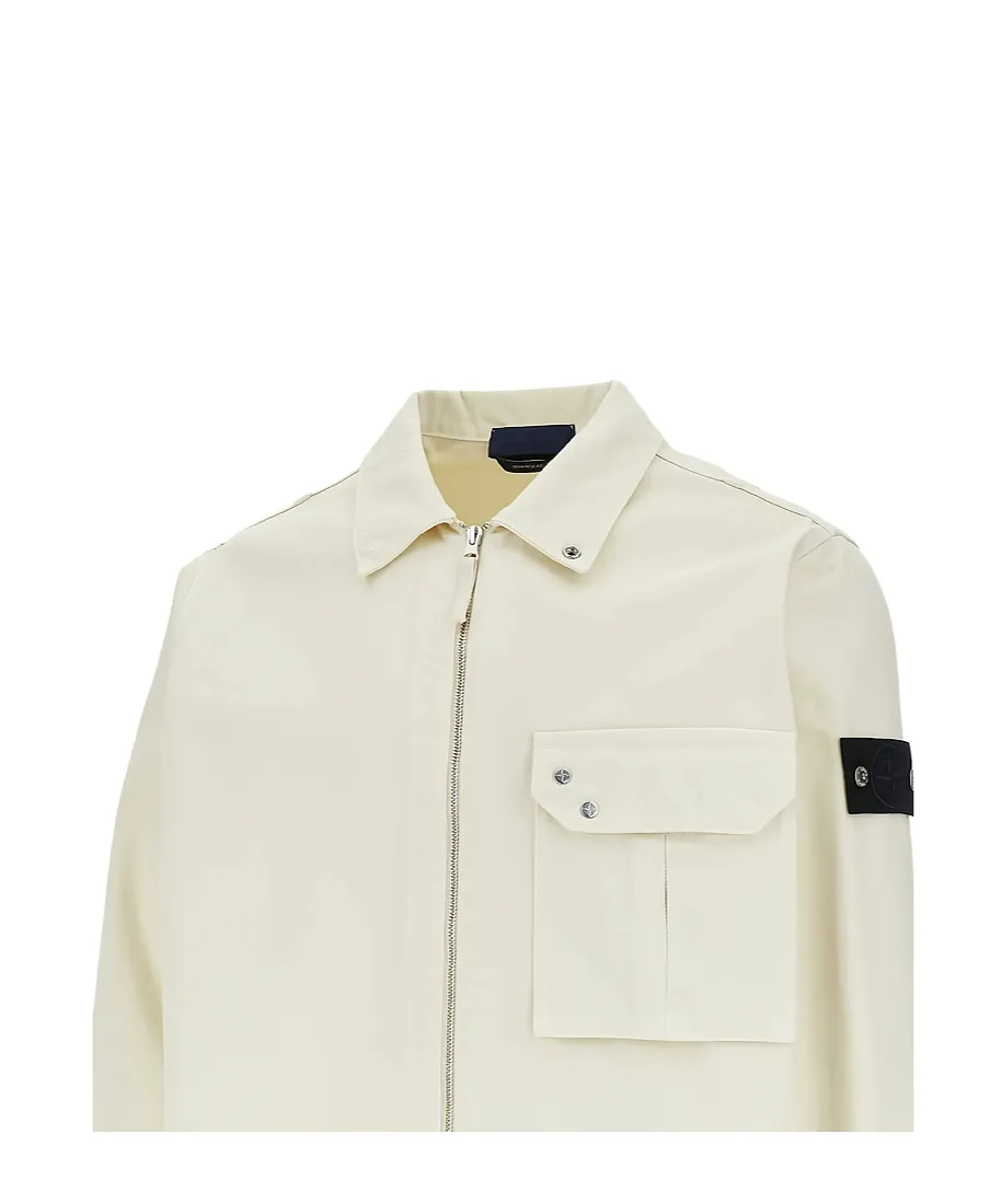 Stone Island Zipped Denim Overshirt