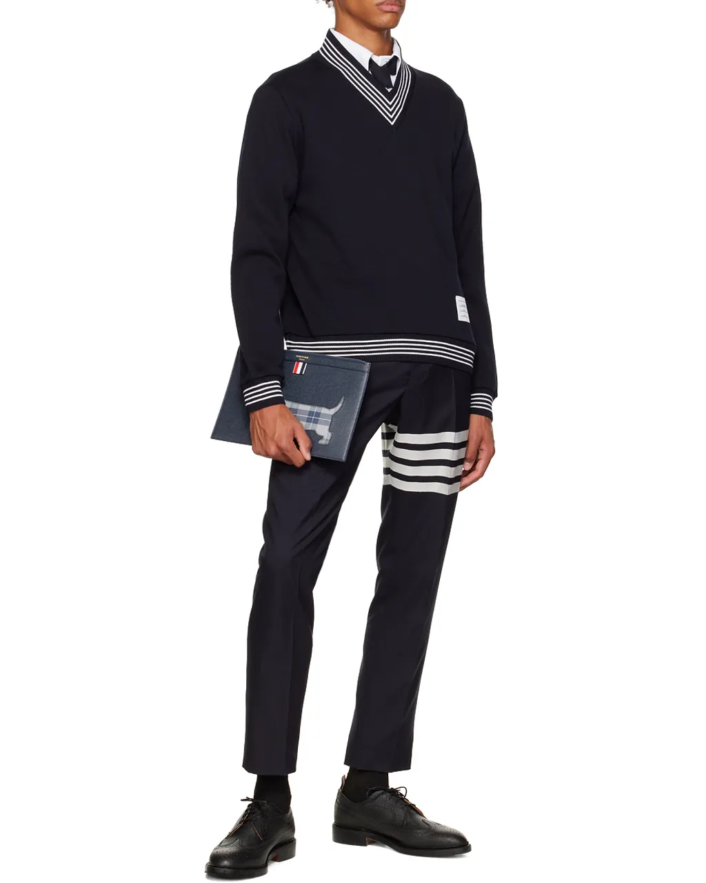 Thom Browne 4-Bar Striped Detail Trousers