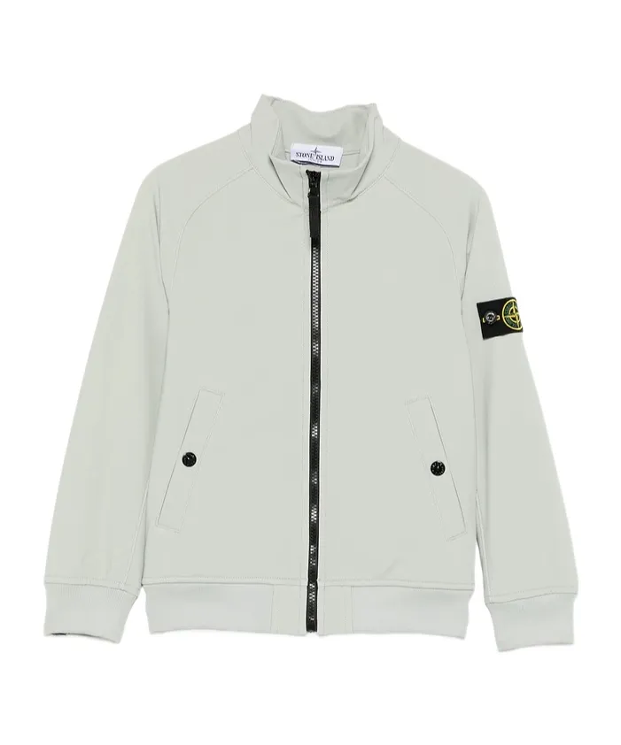 Stone Island Junior Logo Patch Zipped Jacket