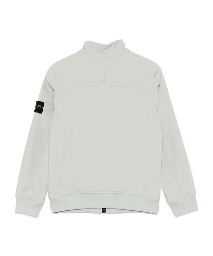 Stone Island Junior Logo Patch Zipped Jacket