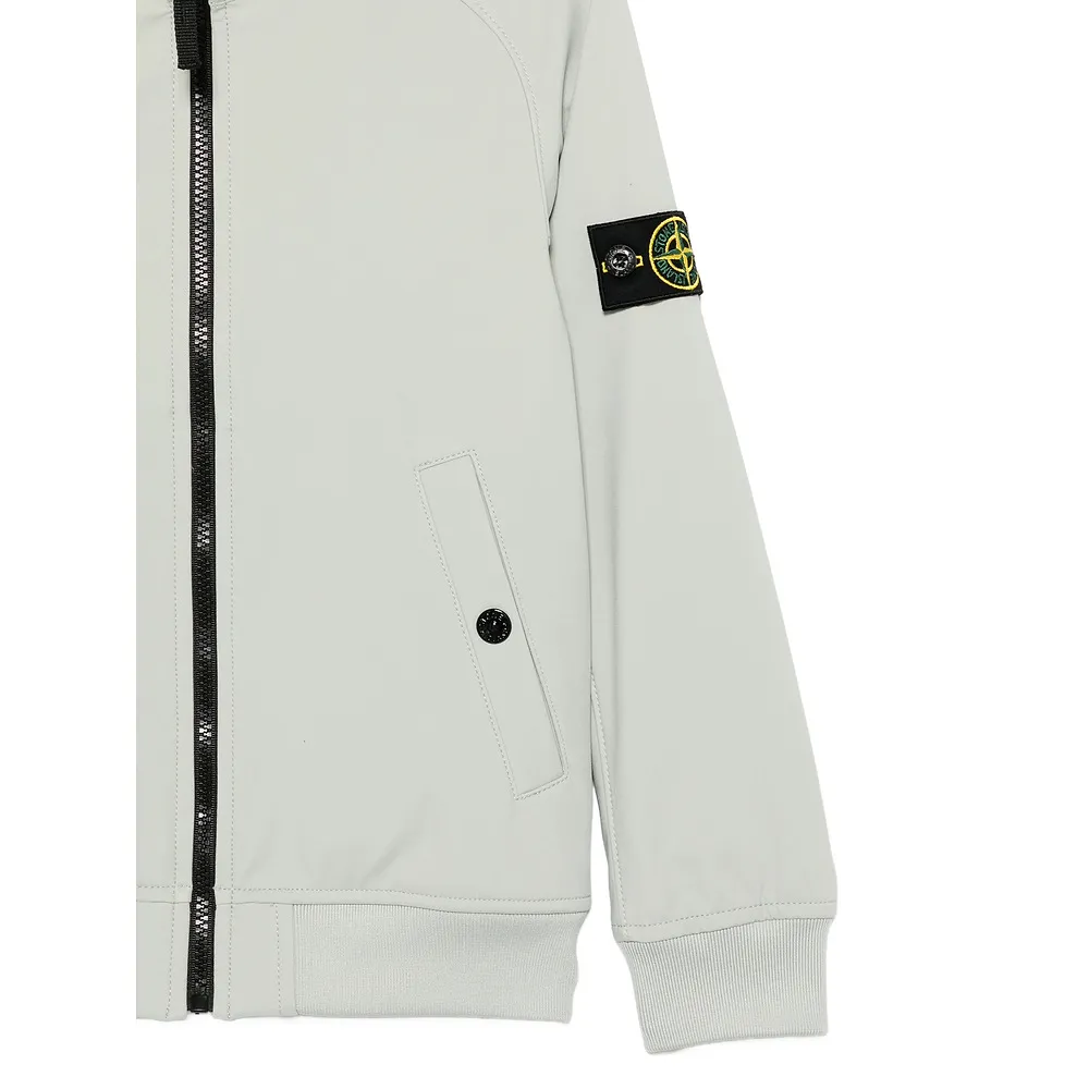 Stone Island Junior Logo Patch Zipped Jacket