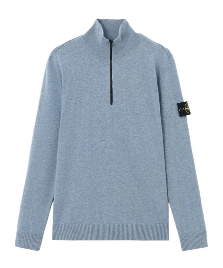 Zip Mock-Neck Sweater