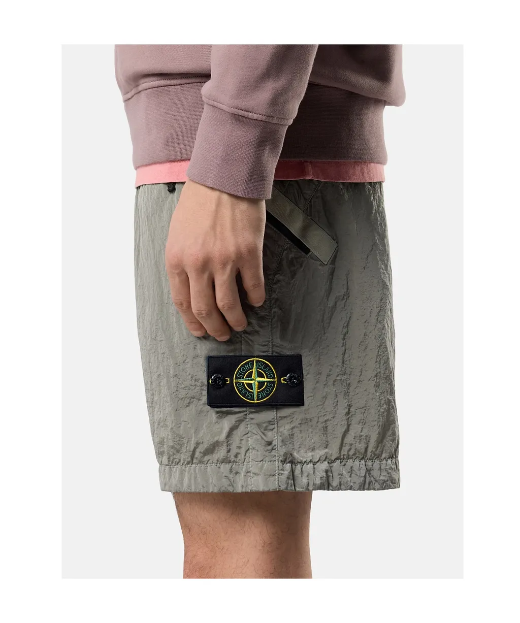 Stone Island Logo Patch Bermuda Shorts
