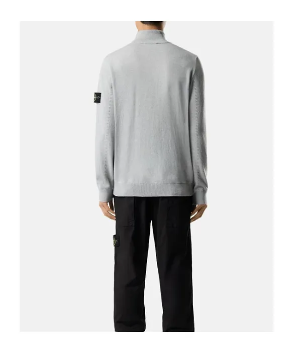 Stone Island Logo Patch Zipped Jumper