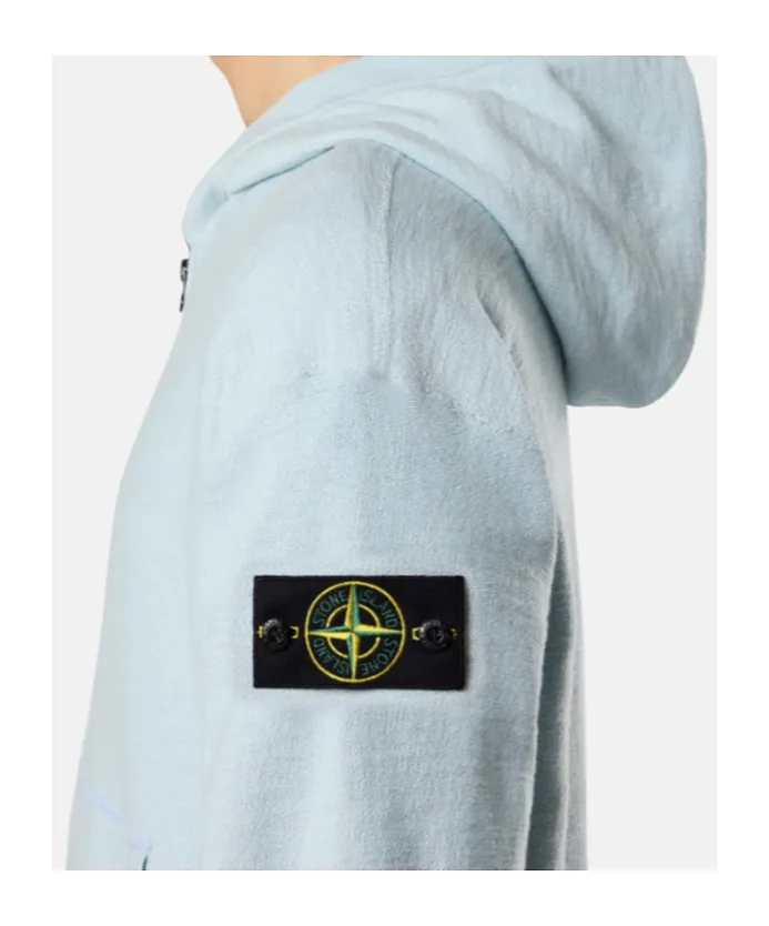 Stone Island Logo Patch Zip Hooded Jacket