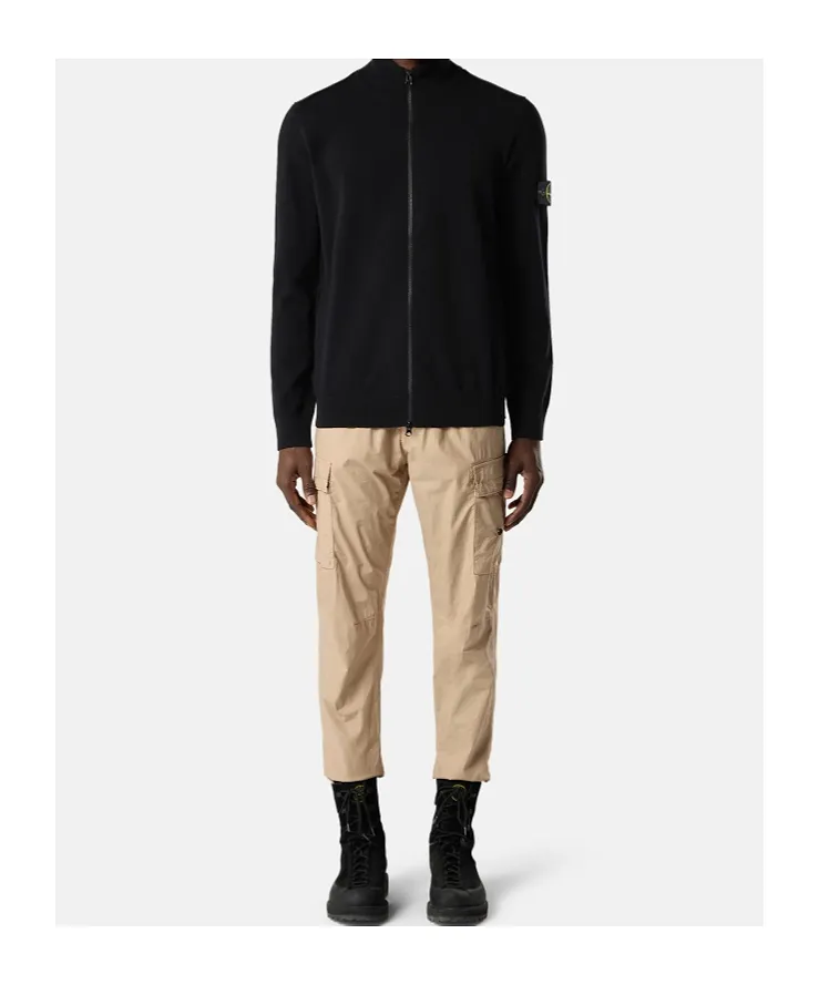 Zip-Up Track Jacket With Rolled Edges