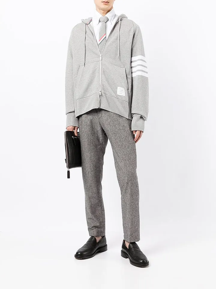 Thom Browne Classic Loopback 4-Bar Zip-Up Hoodie