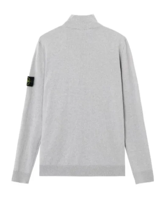Stone Island Logo Patch Zipped Jumper