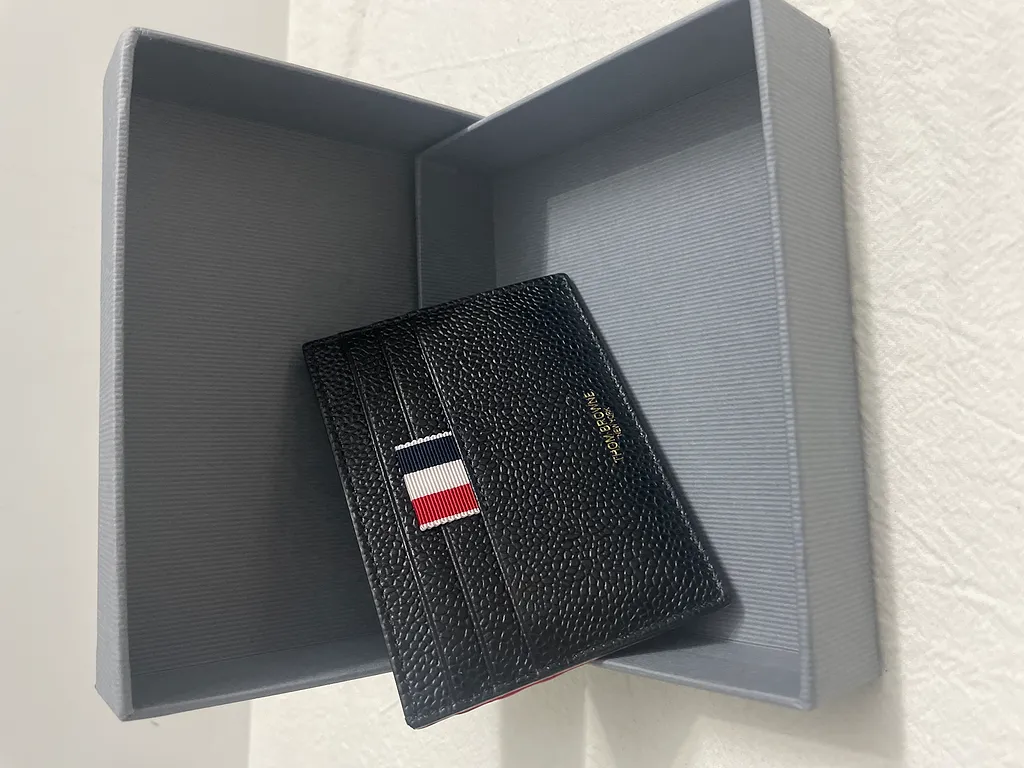Thom Browne Logo Detailed Card Holder