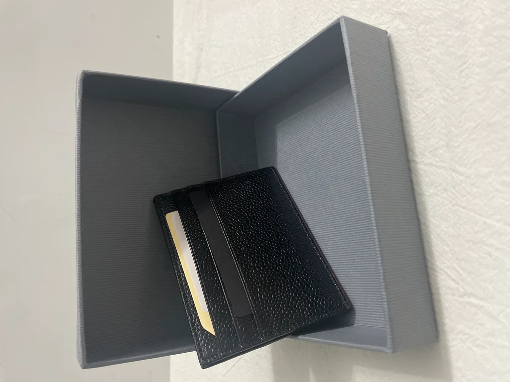 Thom Browne Logo Detailed Card Holder