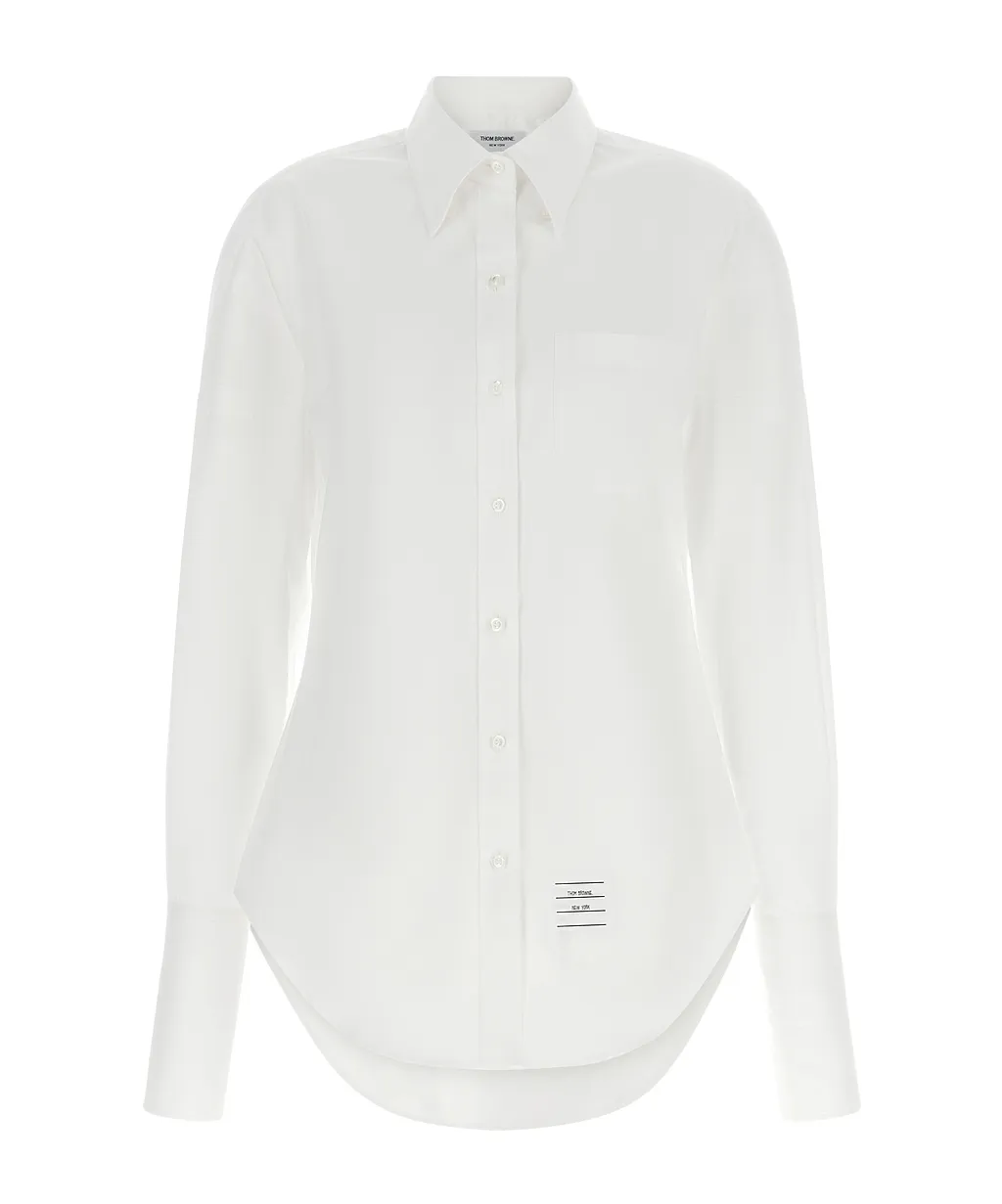 Thom Browne Logo Patch Button-Down Shirt