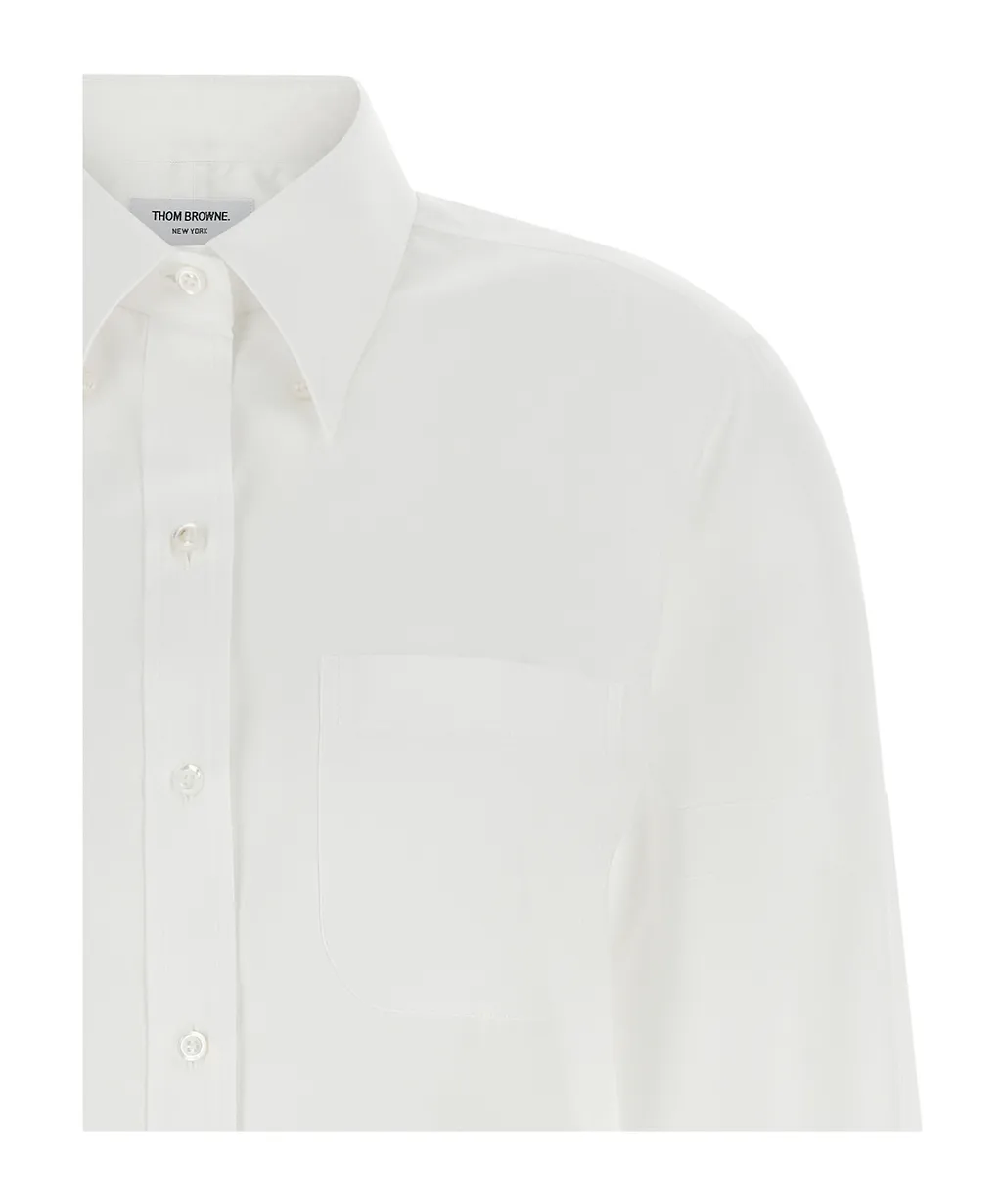 Thom Browne Logo Patch Button-Down Shirt