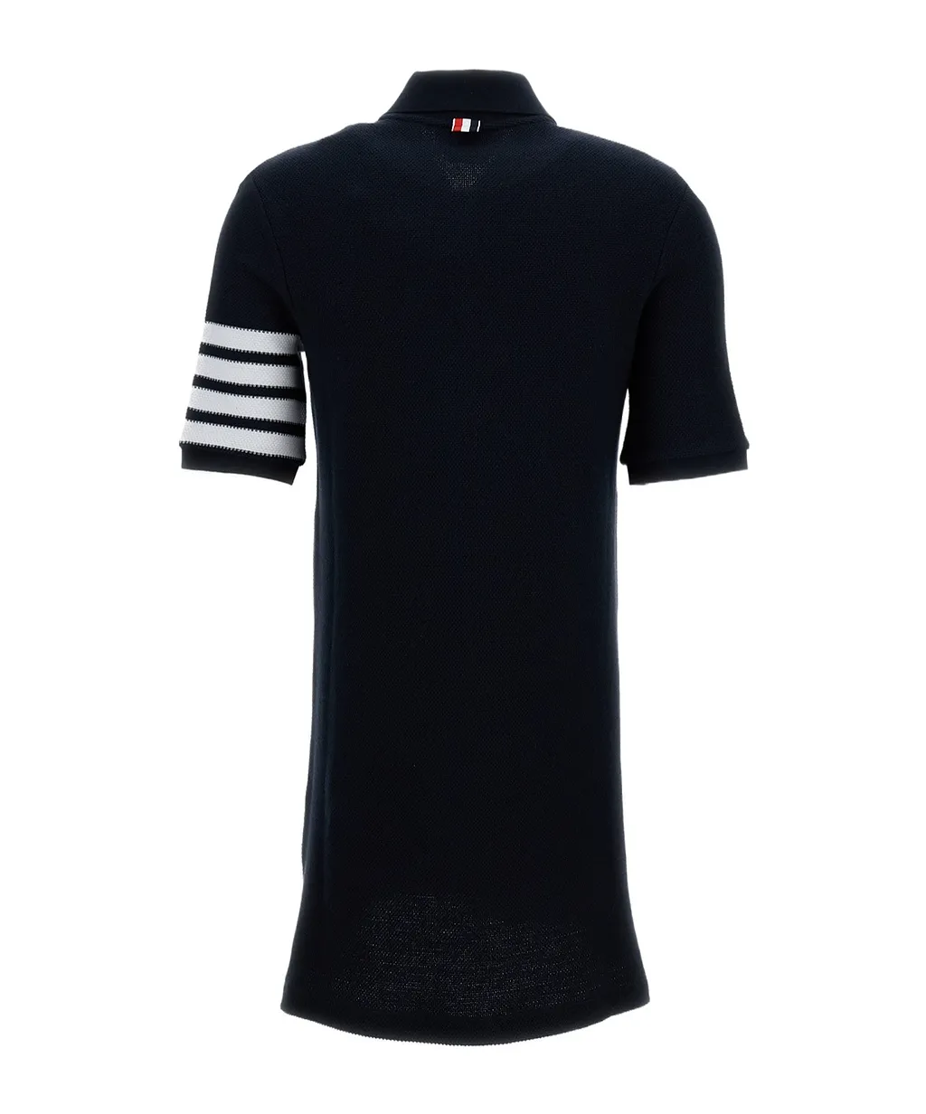 Thom Browne Patch Detail 4-Bar Mini Polo Dress