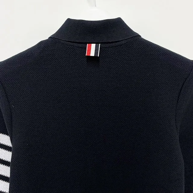 Thom Browne Patch Detail 4-Bar Mini Polo Dress