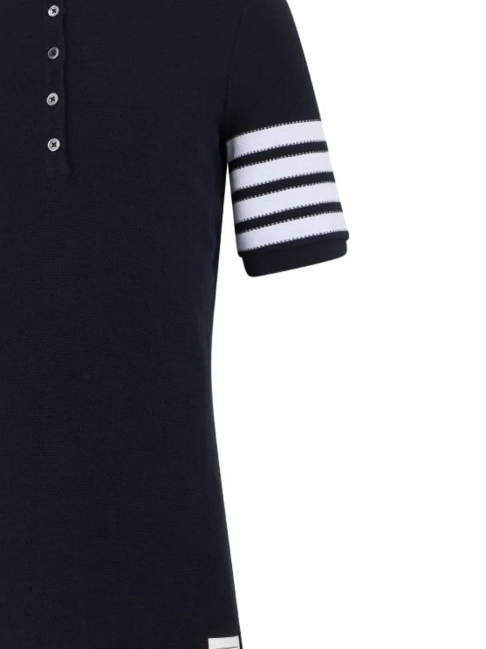 Thom Browne Patch Detail 4-Bar Mini Polo Dress