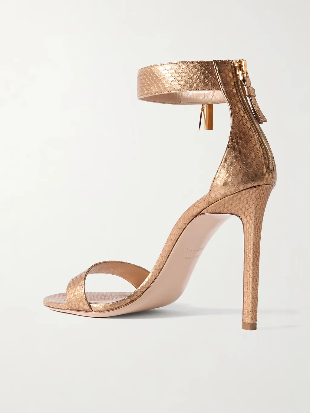 Metallic High-Heeled Sandals