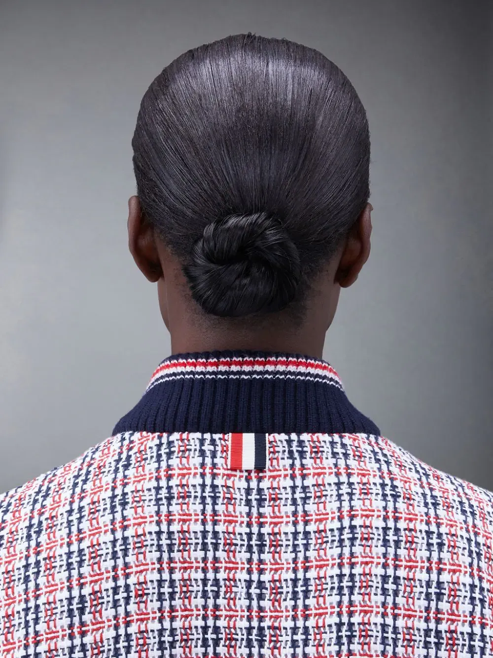 Thom Browne Rwb-Stripe Crochet Panelled Bomber Jacket