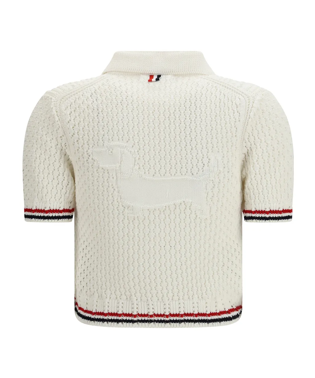 Thom Browne Short Sleeve Buttoned Cardigan
